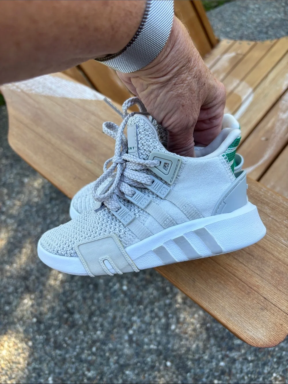 adidas Kids EQT Knit Sneaker - White
